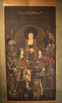 絹本著色釈迦十六善神像の写真