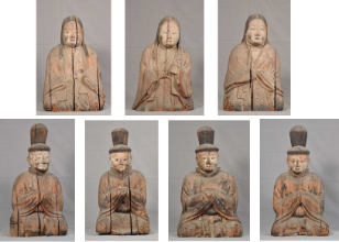 南宮神社神像(女神その1~3と男神その1~4)の写真