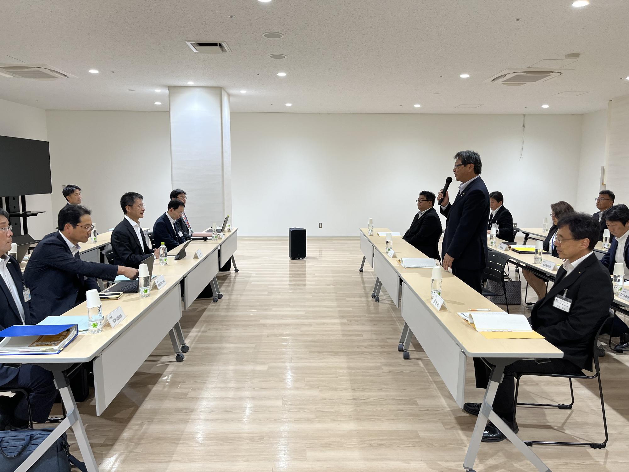 県・市連携会談での意見交換会の様子