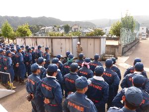 7月10日府中市消防団への激励