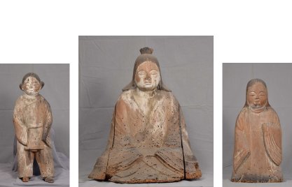 南宮神社神像（女神3と4と童子形）の写真