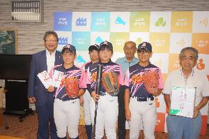 8.3野球連盟全国大会出場の表敬訪問