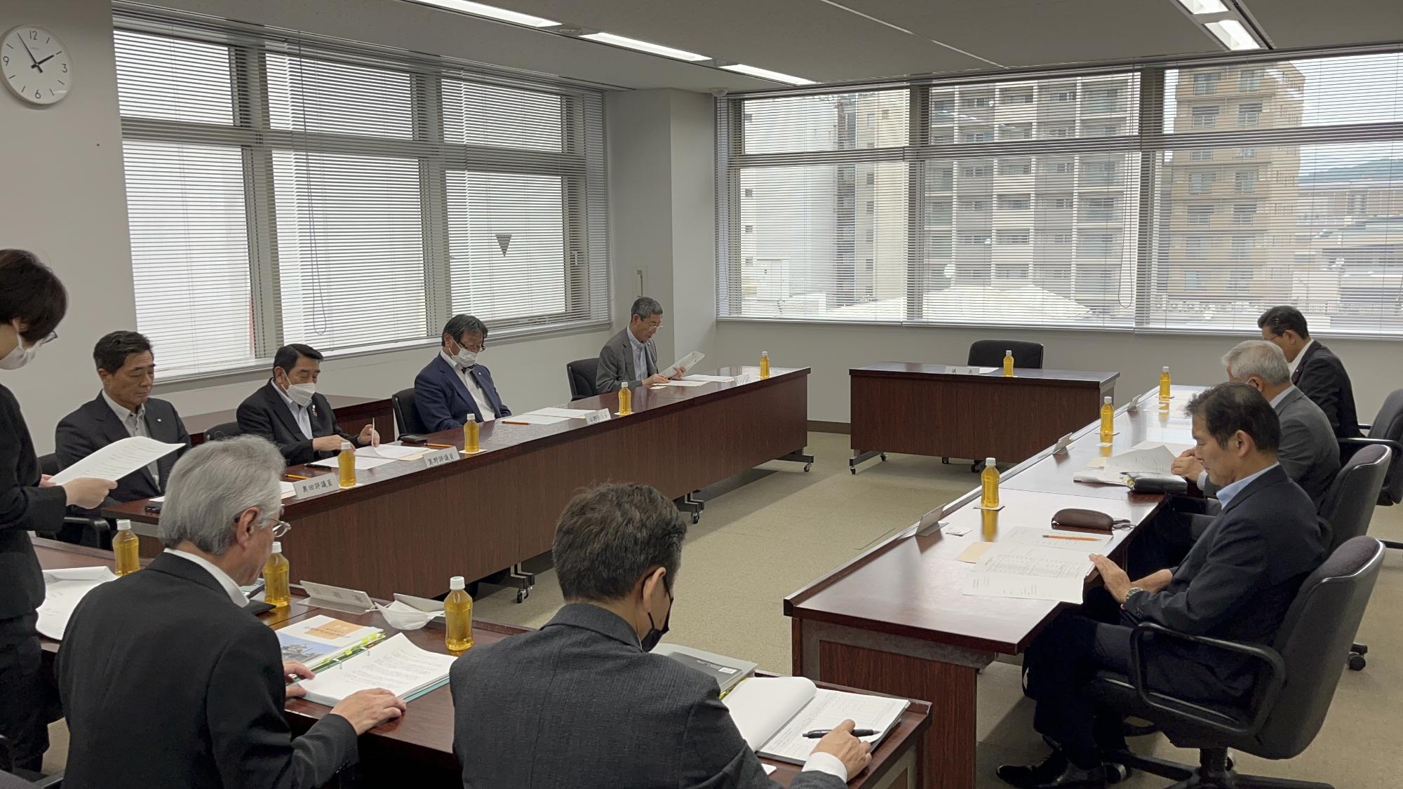広島県市町村振興協会令和5年度定時評議員会会議の様子